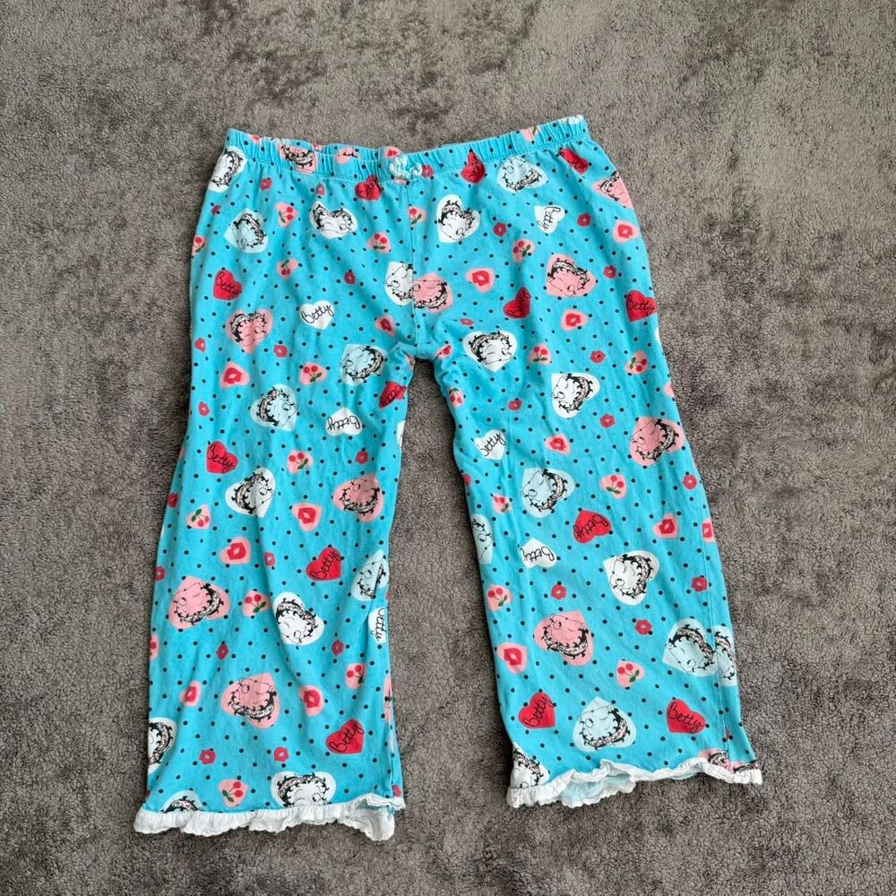 Betty Boop blue pyjama pants capris